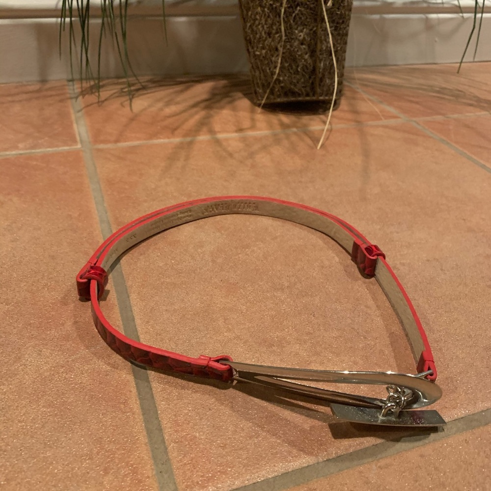White House Black Market Red adjustable belt
